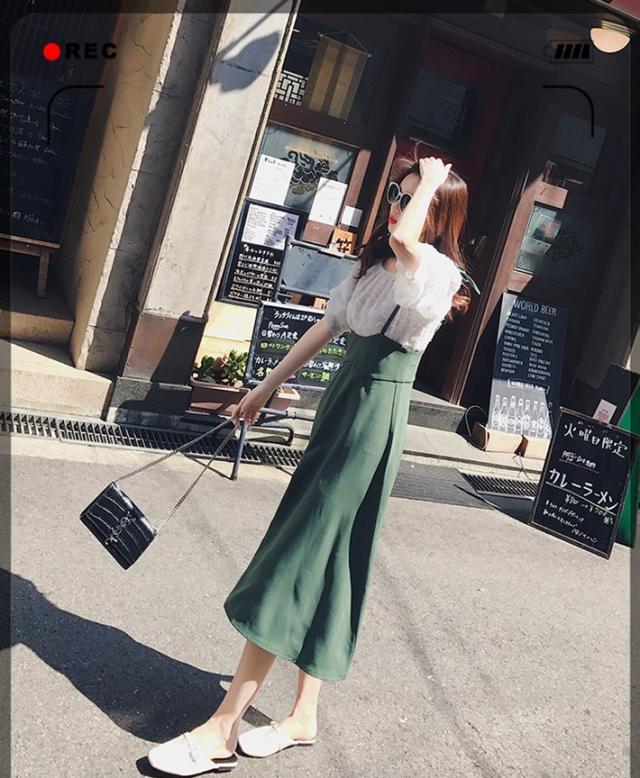 ワンピース キャミソールワンピース ポリエステル ミモレ丈 代 黒 深緑 無地 カジュアル シンプル レディースオールインワン 春夏の通販はau Pay マーケット Hanano