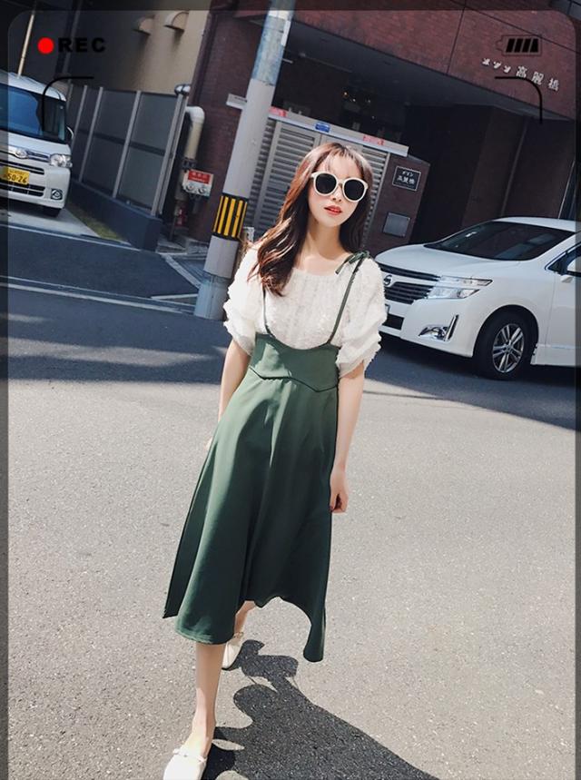 ワンピース キャミソールワンピース ポリエステル ミモレ丈 代 黒 深緑 無地 カジュアル シンプル レディースオールインワン 春夏の通販はau Pay マーケット Hanano