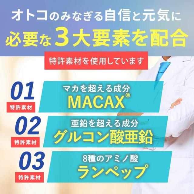 ペプチア マカ 亜鉛 活力サプリ ペプチア 約1カ月分 現役専門医監修サプリメント アルギニン シトルリン 元気 妊活 ※ 精力剤 ED薬 ではなく サプリ_3