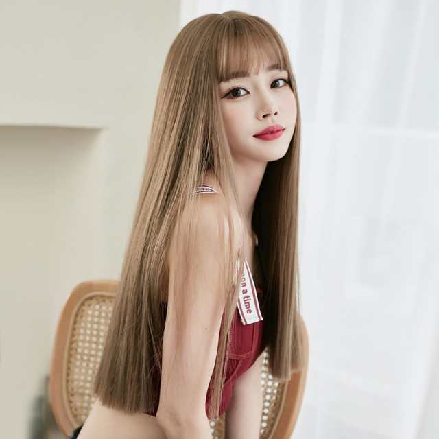 ウィッ 自然 ロング ストレート ぱっつん前髪 グラデーション エクステ 小顔 レディース wig 原宿系 日常ウィッグ (ネット付き)の通販はau  PAY マーケット 華貿易 au PAY マーケット－通販サイト