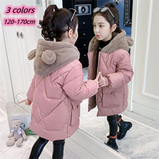 中綿コート キッズ 子供服 女の子 秋冬 冬服 子供コート アウター 厚手 ダウン風コート キッズコート ロングコート 中綿ジャケット フード付き 心柄 暖かい 子供服 女の子 子供コート 中綿コート 韓国 キッズコート 防寒コート