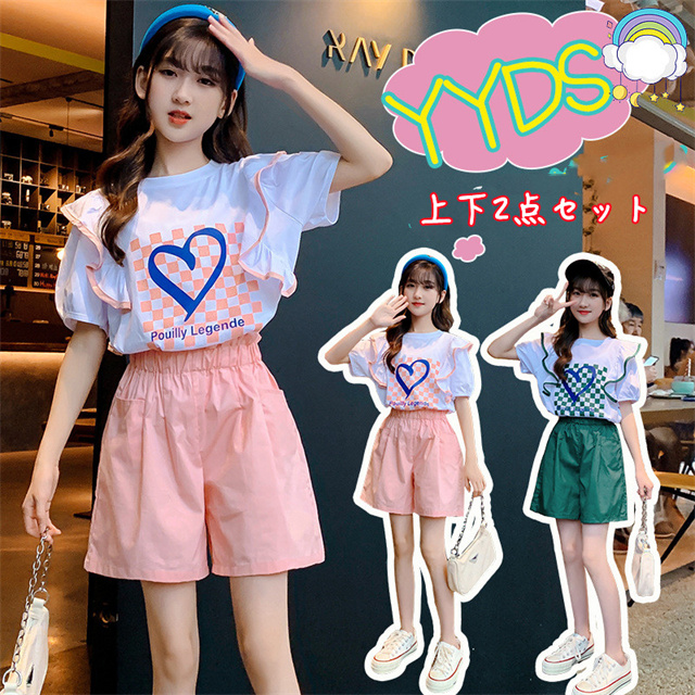 女の子 夏服 Tシャツ 　半袖　ショートパンツ まとめ売り 110 女の子 トップス パンツ まとめ売り 24枚《110》