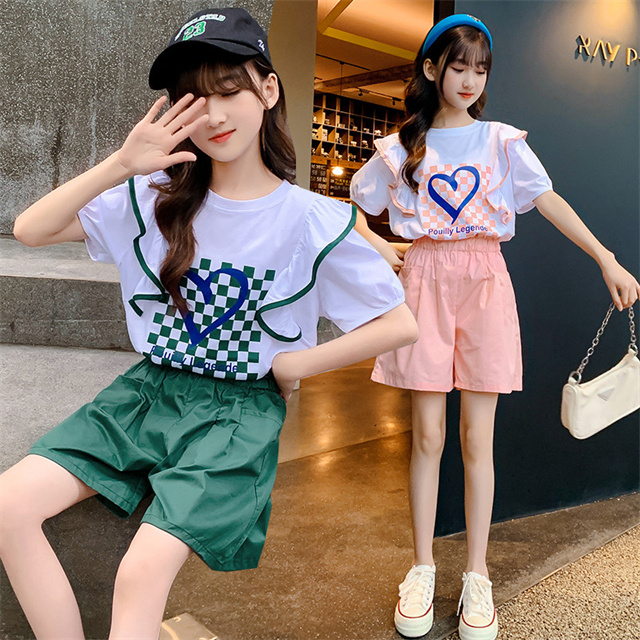 子供服 セットアップ 夏服 キッズ 女の子 おしゃれ 上下2点セット 半袖 