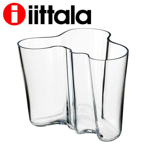 イッタラ アルヴァ・アアルト ベース 花瓶 160mm クリア iittala