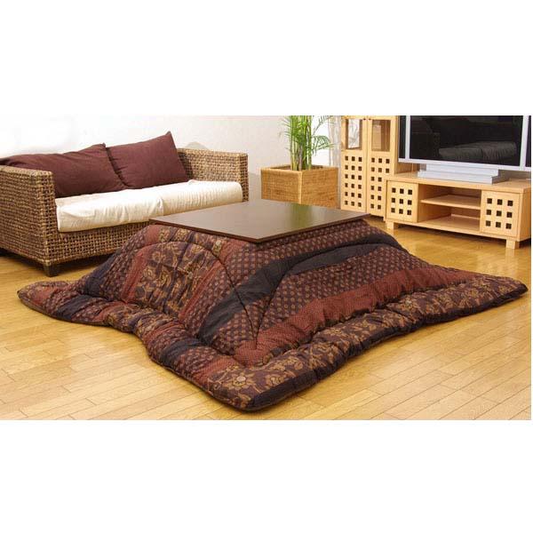 『代引不可』イケヒコ 万葉 こたつ厚掛け布団 205×345cm ブラウン [ こたつ こたつ布団 厚掛け 厚掛け布団 和モダン ] 『返品不可』『送料無料（一部地域除く）』