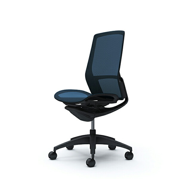 『代引不可』『受注生産品』 オカムラ オフィスチェア フィノラ 肘なし ハイバック メッシュ座 ダークブルー C735MR-F1E4『送料無料（一部地域除く）』