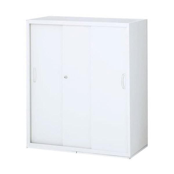 『代引不可』『当店人気商品』 3枚引戸書庫(スチール)（W900×D450×H1050mm） RW45-310S『送料無料（一部地域除く）』の通販は 31,246円