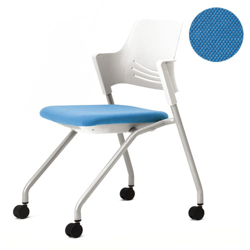 『代引不可』オカムラ ミーティングチェア Village ビラージュ VCシリーズ VCC1チェア ライトブルー 8VCC1A-FTC6 『返品不可』『送料無料（一部地域除く）』の通販は 17,885円