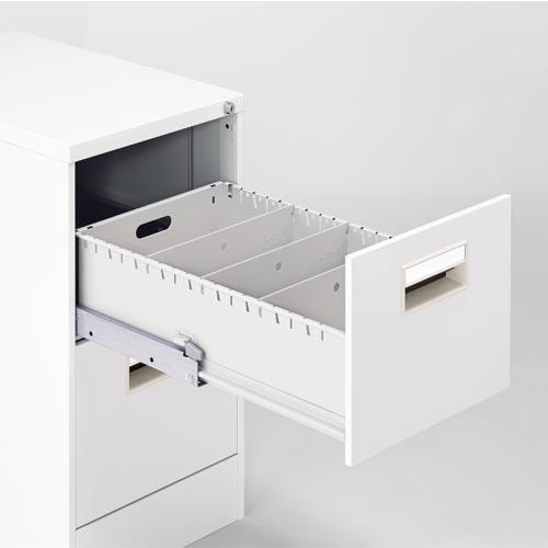 『代引不可』ファイリングキャビネット ホワイト B4-3CW『送料無料（一部地域除く）』_1