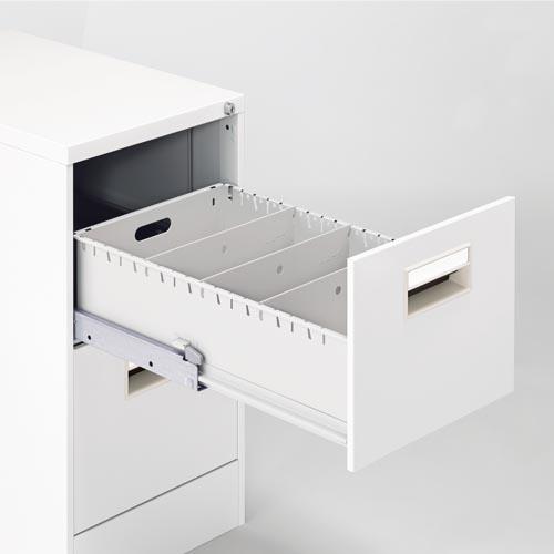 『代引不可』ファイリングキャビネット ホワイト B4-4CW『送料無料（一部地域除く）』_1
