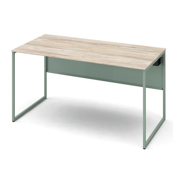 オカムラ 平机 ソリスト スタンダードタイプ セージ脚 W1400×D700×H720mm ビンテージエルム 3K20LD MHJ9 [ テレワーク 在宅勤務 在宅ワーク リモートワーク 自宅勤務 在宅 SOHO ]『送料無料（一部地域除く）』の通販は 72,380円