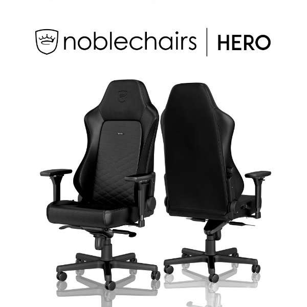 noblechairs ゲーミングチェア HERO ブラック NBL-HRO-PU-BLA-SGL『送料無料（一部地域除く）』