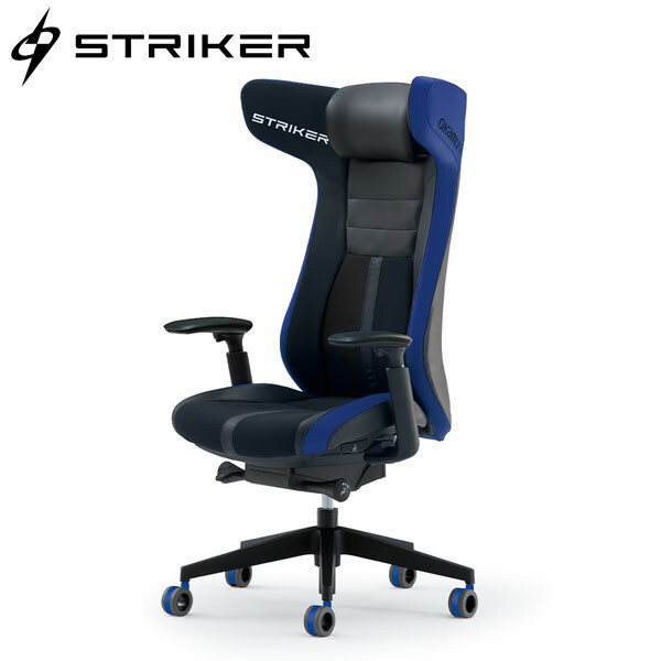 オカムラ ゲーミングチェア ストライカー EX ブルー 80GCMZ PH88 [ STRIKER SEATING EX プレイヴェール ゲーマー ]『送料無料（一部地域除く）』の通販は 58,080円