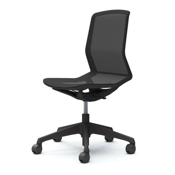 『代引不可』『受注生産品』 オカムラ オフィスチェア シナーラ 肘なし ブラック ノーマルナイロンキャスター CD76JE F2X1 『日時指定不可』『送料無料（一部地域除く）』