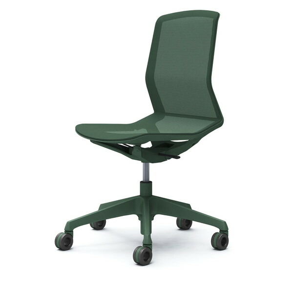 オカムラ オフィスチェア シナーラ 肘なし ダークグリーン ホローウレタンキャスター CD76VK F2X5 [ CYNARA テレワーク 在宅勤務 ]『送料無料（一部地域除く）』の通販は 58,344円