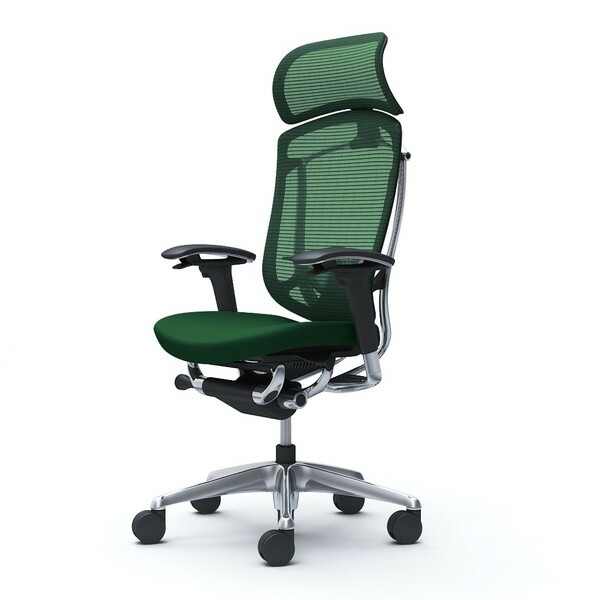 オカムラ チェア コンテッサ セコンダ EXハイバック ポリッシュフレーム ブラックボディ 座クッション ランバー付 可動肘 ウレタンキャスター ダークグリーン CC87XS FPD5『送料無料（一部地域除く）』の通販は 131,835円