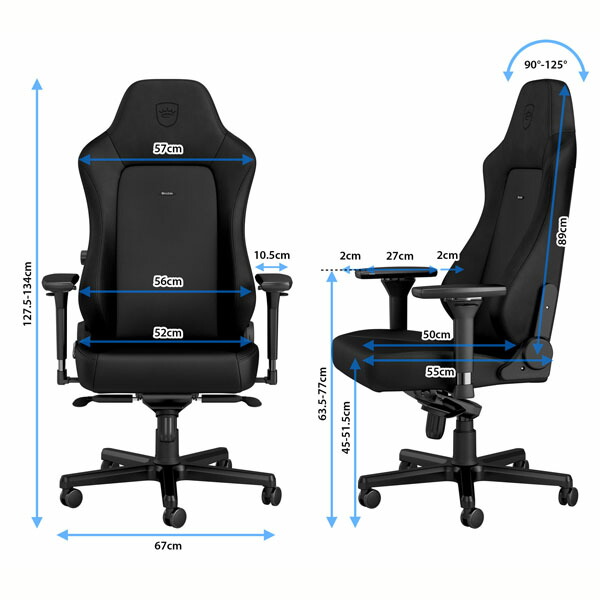 noblechairs ゲーミングチェア HERO Black Edition NBL-HRO-PU-BED-SGL [ テレワーク 在宅 海外 高級 ブラックエディション ]『送料無料（一部地域除く）』_4