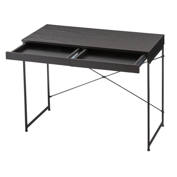 東谷 デスク W1000×D450×H730mm ブラック END-331BK [ 机 つくえ 書斎 子供部屋 テレワーク ]『送料無料（一部地域除く）』の通販は