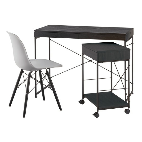 東谷 デスク W1000×D450×H730mm ブラック END-331BK [ 机 つくえ 書斎 子供部屋 テレワーク ]『送料無料（一部地域除く）』の通販は