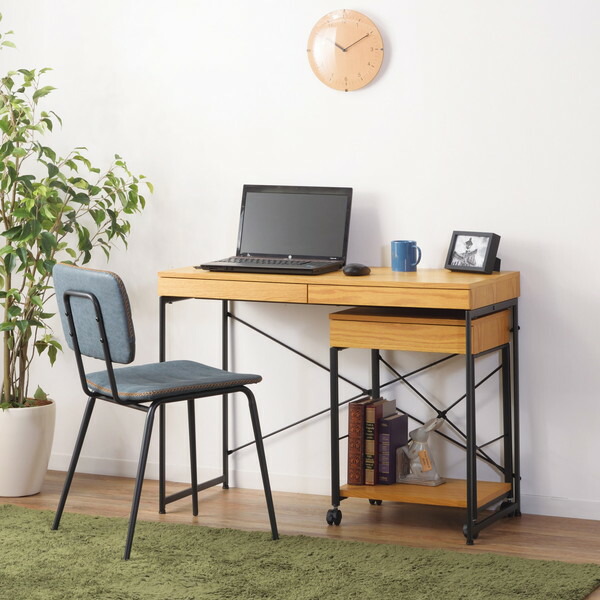 東谷 デスク W1000×D450×H730mm ブラック END-331BK [ 机 つくえ 書斎 子供部屋 テレワーク ]『送料無料（一部地域除く）』の通販は