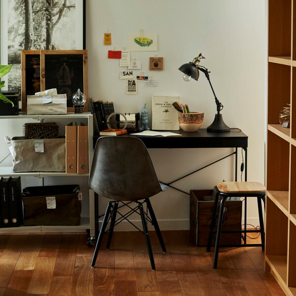 東谷 デスク W1000×D450×H730mm ブラック END-331BK [ 机 つくえ 書斎 子供部屋 テレワーク ]『送料無料（一部地域除く）』の通販は