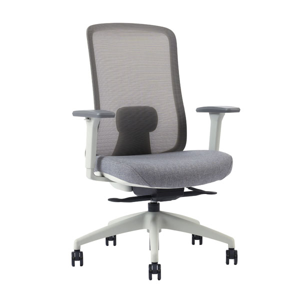 関家具 オフィスチェア WINcase Type-43 ライトグレー [ ウィンケース チェア 椅子 肘付 3Dアームレスト ]『送料無料（一部地域除く）』の通販は 28,600円