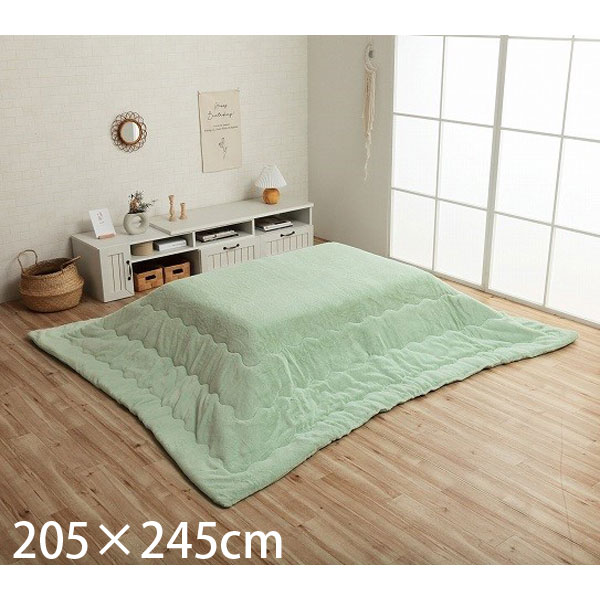 『代引不可』イケヒコ ラピアス こたつ布団 リバーシブル 長方形 205×245cm ピスタチオグリーン G6843039『送料無料（一部地域除く）』