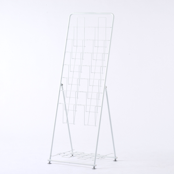 『代引不可』R・Fヤマカワ パンフレットスタンド 7段 ダブル ホワイト RFPFS-DBWH【送料無料（一部地域除く）】