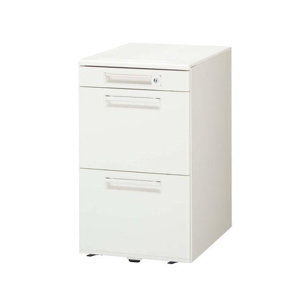 『代引不可』『受注生産品』 ライオン事務器 ビジネスデスク(XDHシリーズ) ワゴン W395×D600×H681mm ホワイト XDH-043ASH-W 309-98『送料無料（一部地域除く）』