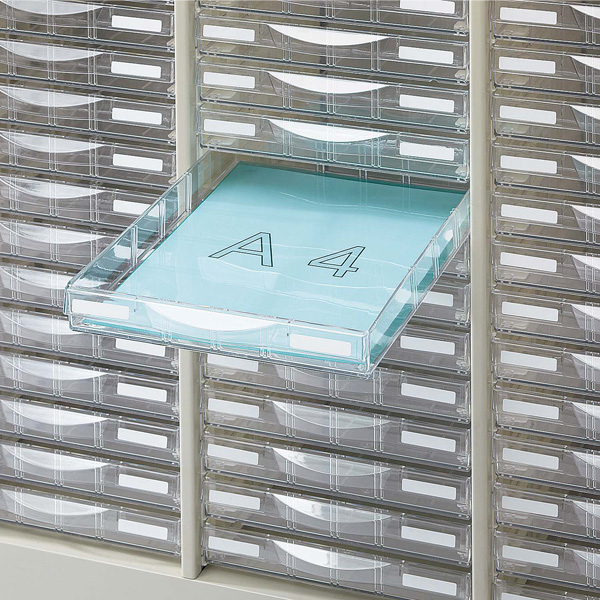 『代引不可』生興 A4判整理ケース A4判床置型 プラスチック引出し W277×D400×H700 A4 W-P114S『送料無料（一部地域除く）』の通販は