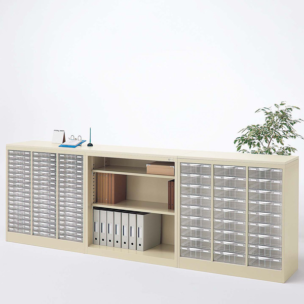 『代引不可』生興 B4判整理ケース B4判床置型 プラスチック引出し W880×D400×H880 B4G-P312C『送料無料（一部地域除く）』_2