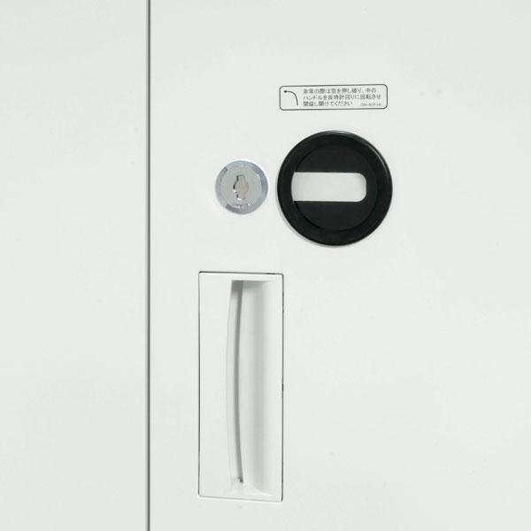 『代引不可』ライオン事務器 デリカウォール Vシリーズ セーフティユニット 片開型 非常解錠窓枠付 下置専用 W450×D450×H1030mm ホワイト V445-11ESH 317-94『送料無料（一部地域除く）』_1