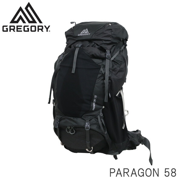 GREGORY グレゴリー バックパック PARAGON パラゴン 58 58L M/L バサルトブラック 1268452917『送料無料（一部地域除く）』の通販は