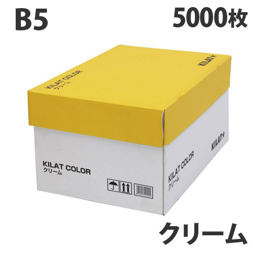 カラーコピー用紙 クリーム B5 5000枚『送料無料（一部地域除く）』