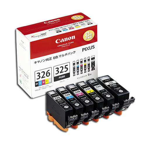 キヤノン 純正インク BCI-326＋325/6MP 6色パック 5セット CANON 純正品 インク インクカートリッジ プリンター用『送料無料（一部地域除く）』_1