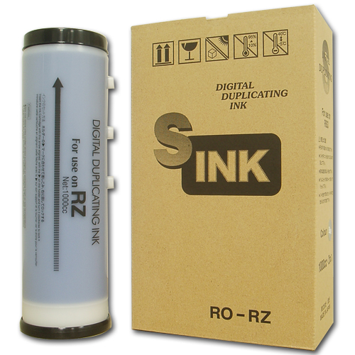 『代引不可』軽印刷機対応インク RO-RZ 青 4本セット『返品不可』『送料無料（一部地域除く）』