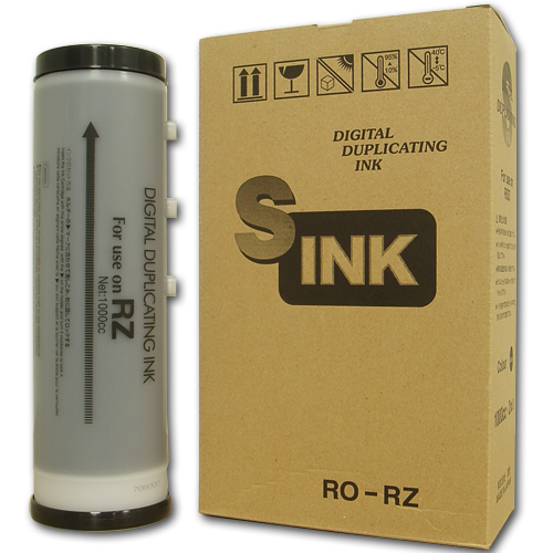 『代引不可』軽印刷機対応インク RO-RZ 黒 4本セット 汎用品 『返品不可』『送料無料（一部地域除く）』