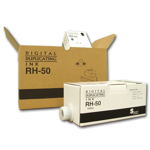 『代引不可』軽印刷機対応インク RH-50 黒 6本セット 汎用品 『返品不可』『送料無料（一部地域除く）』