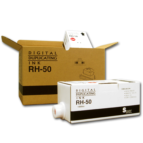『代引不可』軽印刷機対応インク RH-50 赤 6本セット 汎用品 『返品不可』『送料無料（一部地域除く）』