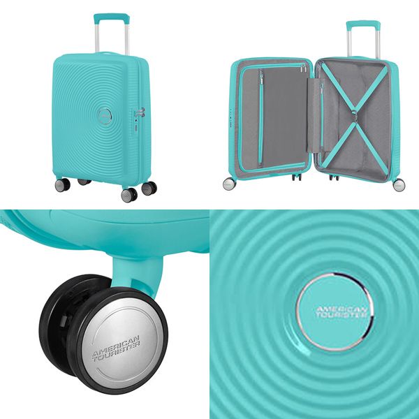 スーツケース 機内持ち込み Sサイズ 35-41L サムソナイト アメリカンツーリスター サウンドボックス Samsonite プールサイドブルー『送料無料（一部地域除く）』_1