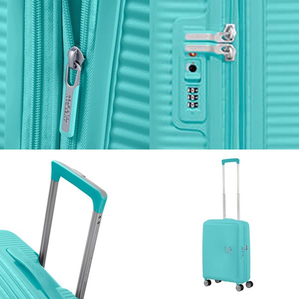 スーツケース 機内持ち込み Sサイズ 35-41L サムソナイト アメリカンツーリスター サウンドボックス Samsonite プールサイドブルー『送料無料（一部地域除く）』_2