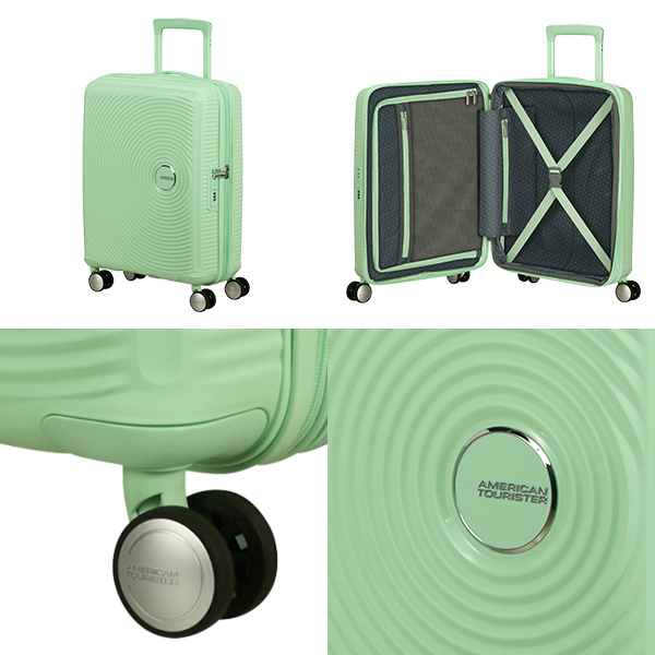 スーツケース 機内持ち込み Sサイズ 35-41L サムソナイト アメリカンツーリスター サウンドボックス Samsonite パステルグリーン『送料無料（一部地域除く）』_1