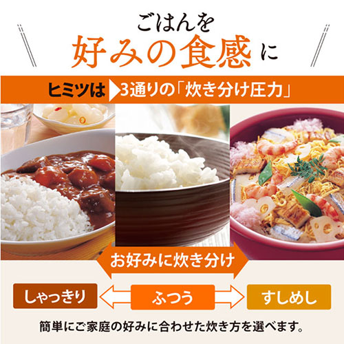 『取寄品』象印 炊飯器 3合 圧力IH炊飯ジャー 極め炊き ホワイト NP-RU05-WA『送料無料（一部地域除く）』_6
