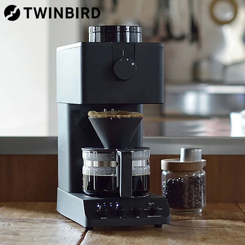『取寄品』 コーヒーメーカー 全自動 ミル付き 3杯用 ブラック CM-D457B ツインバード 『送料無料（一部地域除く）』