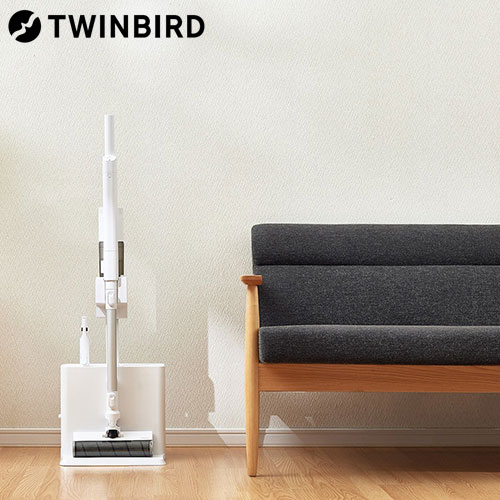 『取寄品』掃除機 ツインバード ごみすての少ないクリーナー ドック式 ホワイト TC-E292W スティック サイクロン DC『送料無料（一部地域除く）』
