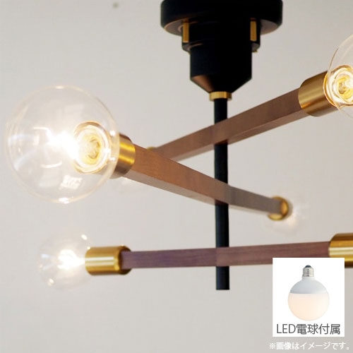 『取寄品』インターフォルム 天井照明 Astre baum アストルバウム シーリングライト 6灯 LED電球付 ブラック LT-3529BK 多灯 リビング『送料無料（一部地域除く）』の通販は