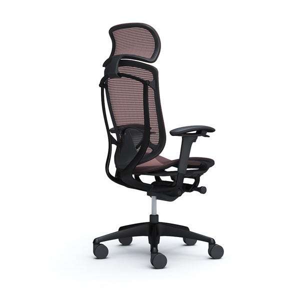 『代引不可』『受注生産品』オカムラ オフィスチェア コンテッサ セコンダ エクストラハイバック 大型固定ヘッドレスト ブラックフレーム ブラックボディ 座メッシュ アジャストアーム ランバーサポート付 ダークブラウン CC85MS FPG8『送料無料（一部地域除く）』_1