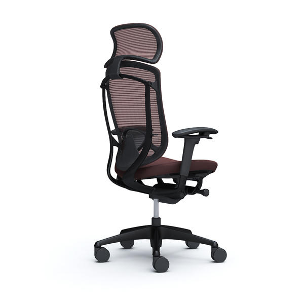 『代引不可』『受注生産品』オカムラ オフィスチェア コンテッサ セコンダ エクストラハイバック 大型固定ヘッドレスト ブラックフレーム ブラックボディ 座クッション アジャストアーム ランバーサポート付 ダークブラウン CC87MS FPC8『送料無料（一部地域除く）』_1