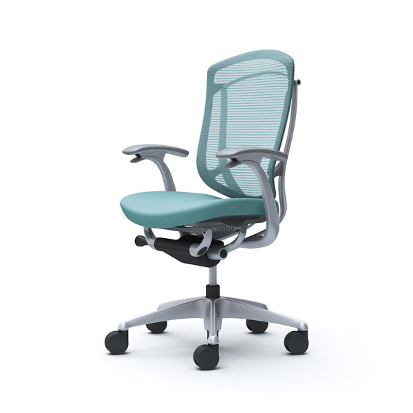 【受注生産品】 オカムラ オフィスチェア コンテッサ セコンダ ハイバック シルバーフレーム グレーボディ 座クッション デザインアーム セージ CC43GA FPC6『送料無料（一部地域除く）』の通販は