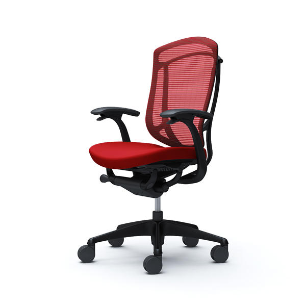 【受注生産品】 オカムラ オフィスチェア コンテッサ セコンダ ハイバック ブラックフレーム ブラックボディ 座クッション デザインアーム レッド CC43MR FPC9『送料無料（一部地域除く）』の通販はパーソナルチェア